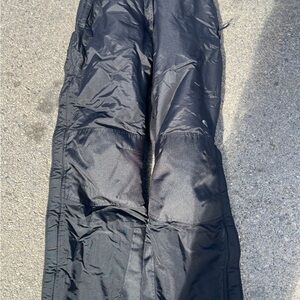Sportswear Snow Ski Belt Pants Black Waterproof Nylon Men’s Size US large